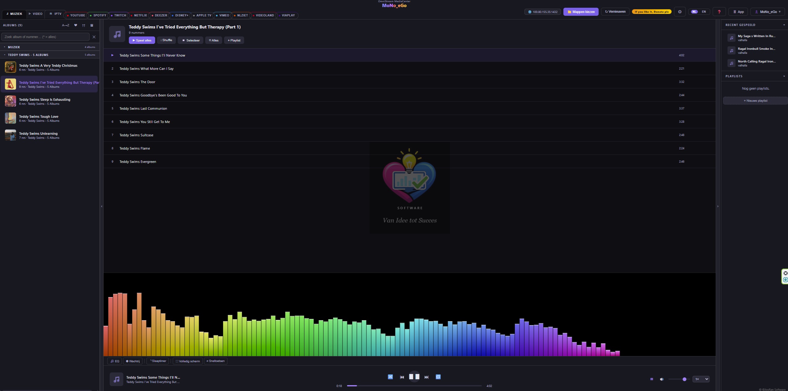 Muziek met visualizer